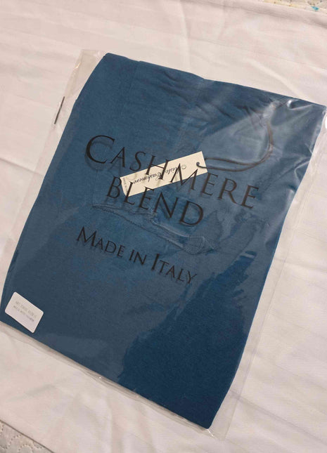 Dolcevita in misto cashmere - Blu petrolio