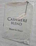 Maglia scollo a barca in misto cashmere Bianca