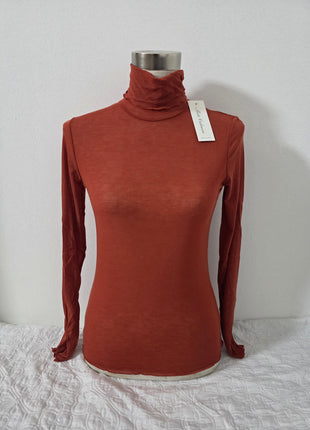 Dolcevita in misto cashmere - Terracotta