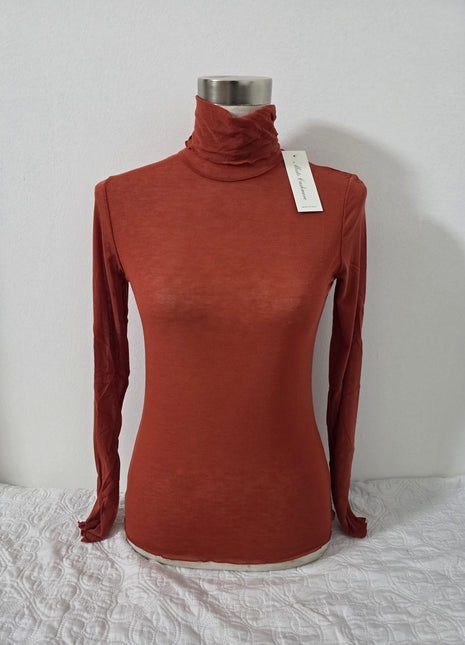 Dolcevita in misto cashmere - Terracotta
