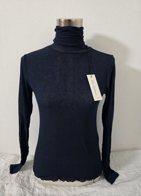 Dolcevita in misto cashmere - Blu sicuro