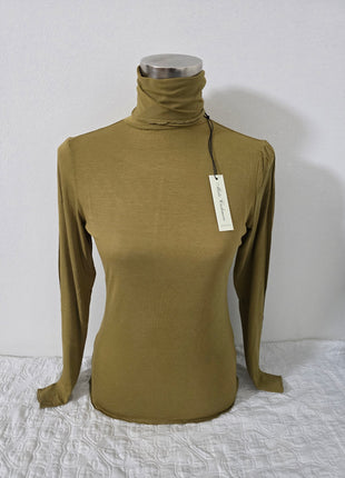 Dolcevita in misto cashmere - Verde olive